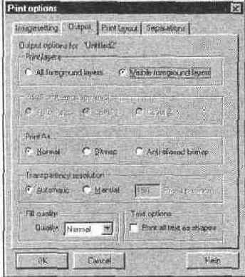   Print options  Output